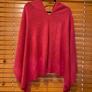 Versatile Bright Pink soft Poncho/scarf/wrap- warm & beautiful OS (a1)